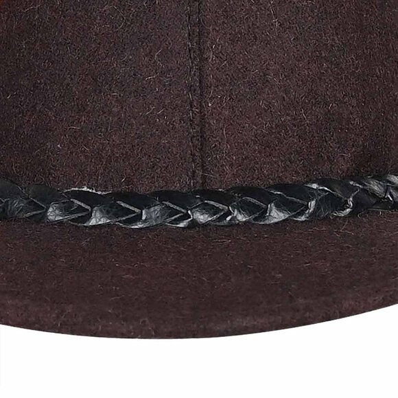 Men Bavarian Hat Dark Brown Oktoberfest Costumes Hat Western Traditional Attire. - Picture 9 of 10